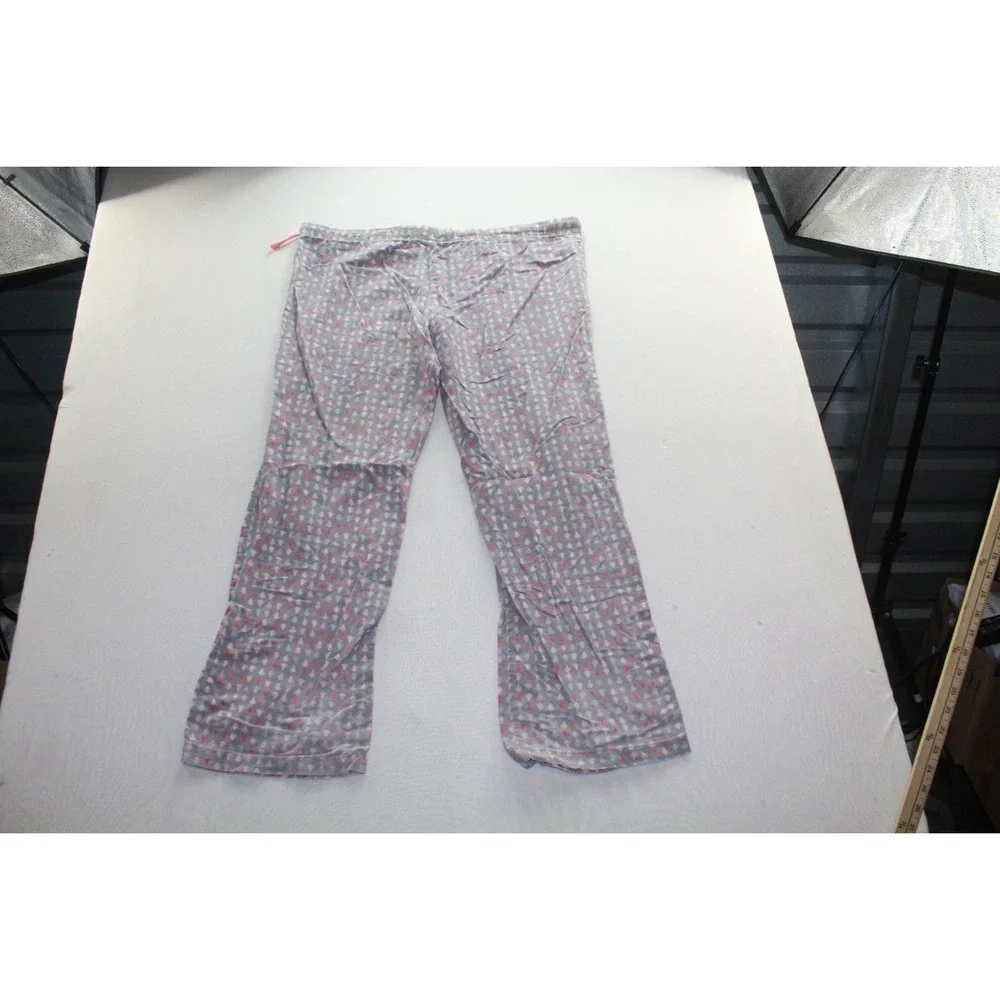 Xhilaration Pajama Pants Women Large Gray Good Christmas Tree Plaid Drawstring